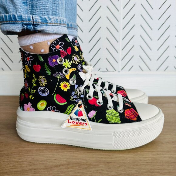 Converse Chuck Taylor All Star Move Fruits Floral 7 Womens Shoes Sneaker A06064C - Picture 3 of 14